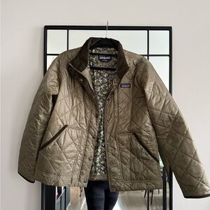 Patagonia Women's Olive Quilted Puffer Jacket